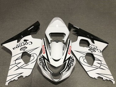 Weiß Glänzendes Schwarz Corona Motul Stil 2004-2005 Suzuki GSXR 600 / GSXR 750 Motorrad Verkleidung
