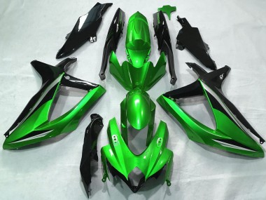 Grün Silber Glänzendes Schwarz 2008-2010 Suzuki GSXR 600 / GSXR 750 Motorrad Verkleidung