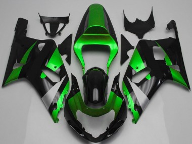 Grün Silber Glänzendes Schwarz 2001-2003 Suzuki GSXR 600 / GSXR 750 Motorrad Verkleidung