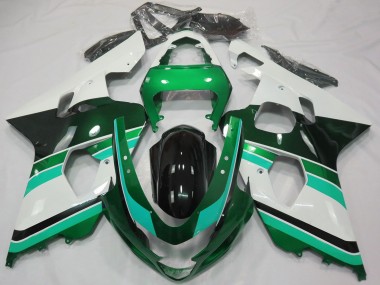Glänzendes Grün Grün Weiß 2004-2005 Suzuki GSXR 600 / GSXR 750 Motorrad Verkleidung