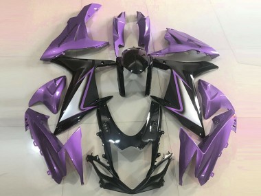 Lila Glänzendes Schwarz 2011-2024 Suzuki GSXR 600 / GSXR 750 Motorrad Verkleidung