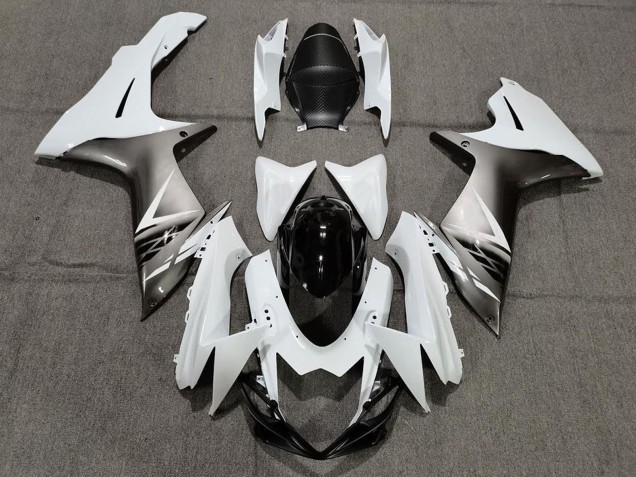 Weiß Grau Schwarz 2011-2024 Suzuki GSXR 600 / GSXR 750 Motorrad Verkleidung