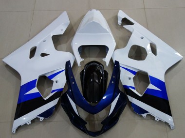 Weiß Blau Glänzendes Schwarz 2004-2005 Suzuki GSXR 600 / GSXR 750 Motorrad Verkleidung