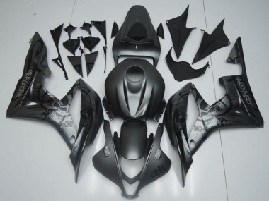 Matt Schwarz Graffiti 2007-2008 Honda CBR600RR Motorrad Verkleidung