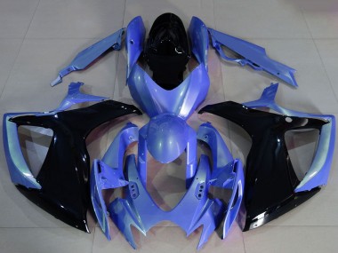 Hellblau Glänzendes Schwarz 2006-2007 Suzuki GSXR 600 / GSXR 750 Motorrad Verkleidung