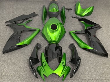 Grün Schwarz 2006-2007 Suzuki GSXR 600 / GSXR 750 Motorrad Verkleidung