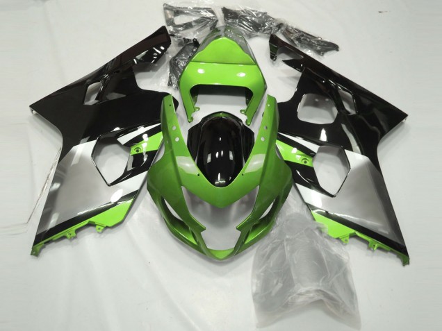 Grün Silber Glänzendes Schwarz 2004-2005 Suzuki GSXR 600 / GSXR 750 Motorrad Verkleidung