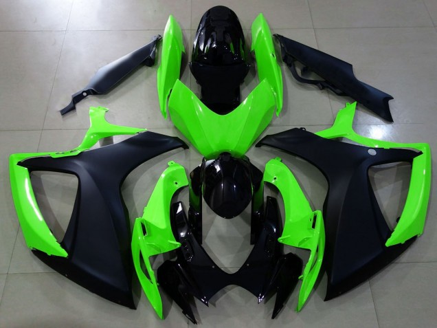 Grün Glänzendes Schwarz Matt Schwarz 2006-2007 Suzuki GSXR 600 / GSXR 750 Motorrad Verkleidung
