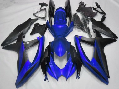 Blau Matt Schwarz 2008-2010 Suzuki GSXR 600 / GSXR 750 Motorrad Verkleidung