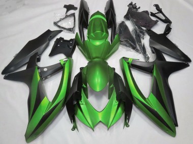 Grün Matt Schwarz 2008-2010 Suzuki GSXR 600 / GSXR 750 Motorrad Verkleidung