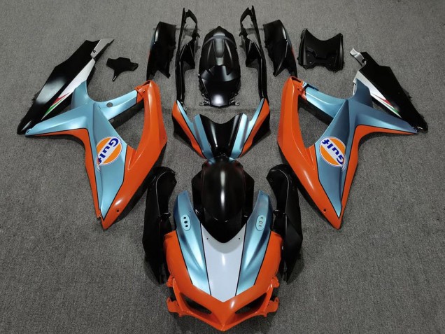 Orange Blau Schwarz Gulf 2008-2010 Suzuki GSXR 600 / GSXR 750 Motorrad Verkleidung