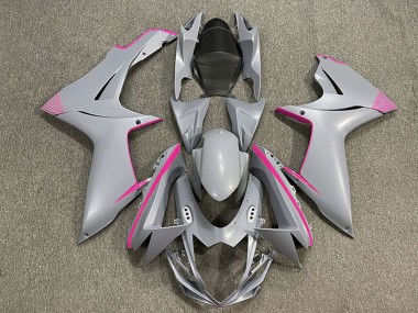 Matt Nardo Grau Rosa Accents 2011-2024 Suzuki GSXR 600 / GSXR 750 Motorrad Verkleidung