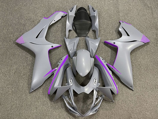 Matt Nardo Grau Lila Accents 2011-2024 Suzuki GSXR 600 / GSXR 750 Motorrad Verkleidung
