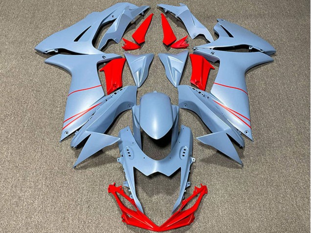 Matt Sky Blau Rot 2011-2024 Suzuki GSXR 600 / GSXR 750 Motorrad Verkleidung