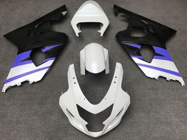 Weiß Blau Matt Schwarz 2004-2005 Suzuki GSXR 600 / GSXR 750 Motorrad Verkleidung