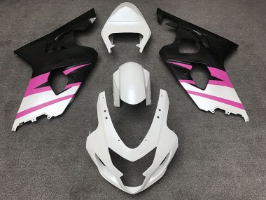 Weiß Rosa Matt Schwarz 2004-2005 Suzuki GSXR 600 / GSXR 750 Motorrad Verkleidung