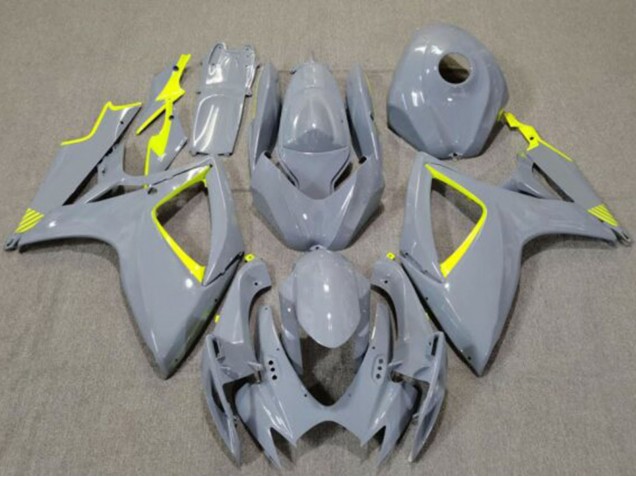 Nardo Grau Hohe Sichtbarkeit Gelb 2006-2007 Suzuki GSXR 600 / GSXR 750 Motorrad Verkleidung