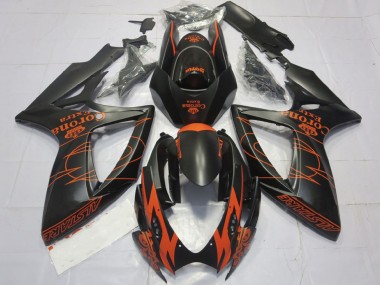 Matt Schwarz Orange Corona Extra Alstare Motul 2006-2007 Suzuki GSXR 600 / GSXR 750 Motorrad Verkleidung