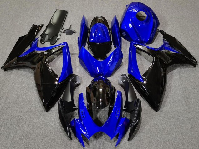 Blau Glänzendes Schwarz 2006-2007 Suzuki GSXR 600 / GSXR 750 Motorrad Verkleidung
