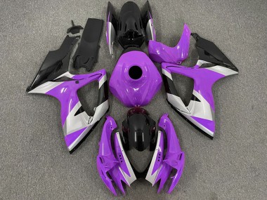 Lila Silber Glänzendes Schwarz 2006-2007 Suzuki GSXR 600 / GSXR 750 Motorrad Verkleidung