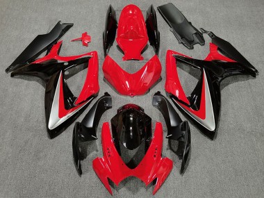 Rot Grau Glänzendes Schwarz OEM Stil 2006-2007 Suzuki GSXR 600 / GSXR 750 Motorrad Verkleidung