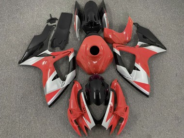 Rot Silber Schwarz 2006-2007 Suzuki GSXR 600 / GSXR 750 Motorrad Verkleidung