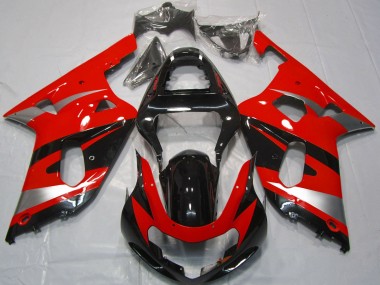 Rot Silber Glänzendes Schwarz OEM Stil 2001-2003 Suzuki GSXR 600 / GSXR 750 Motorrad Verkleidung