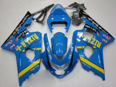Blau Gold Schwarz Rizla 2004-2005 Suzuki GSXR 600 / GSXR 750 Motorrad Verkleidung