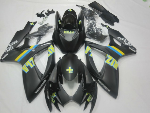 Matt Schwarz Blau Gelb Rizla 2006-2007 Suzuki GSXR 600 / GSXR 750 Motorrad Verkleidung