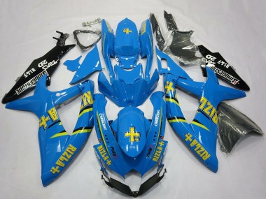 Blau Schwarz Gold Rizla 2008-2010 Suzuki GSXR 600 / GSXR 750 Motorrad Verkleidung