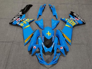 Blau Gelb Gold Schwarz Rizla 2011-2024 Suzuki GSXR 600 / GSXR 750 Motorrad Verkleidung