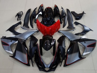 Grau Rot Glänzendes Schwarz 2011-2024 Suzuki GSXR 600 / GSXR 750 Motorrad Verkleidung