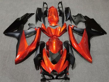 Orange Matt Schwarz 2008-2010 Suzuki GSXR 600 / GSXR 750 Motorrad Verkleidung