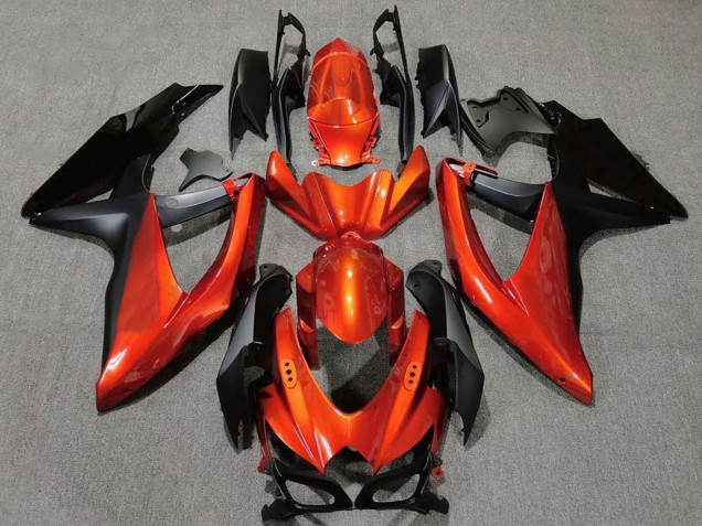 Orange Matt Schwarz 2008-2010 Suzuki GSXR 600 / GSXR 750 Motorrad Verkleidung