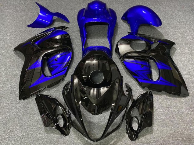Glänzendes Schwarz und Dunkel Blau 2008-2020 Suzuki GSXR 1300 Motorrad Verkleidung