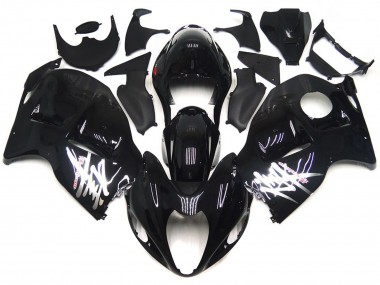 Glänzendes Schwarz mit Silber Aufkleber 1996-2007 Suzuki GSXR 1300 Motorrad Verkleidung