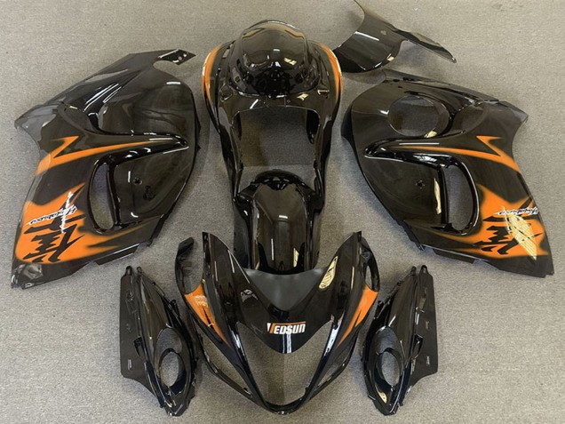 Glänzendes Schwarz Orange 2008-2020 Suzuki GSXR 1300 Motorrad Verkleidung