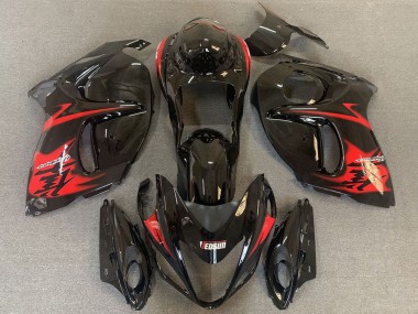 Glänzendes Schwarz mit Rot Logo 2008-2020 Suzuki GSXR 1300 Motorrad Verkleidung