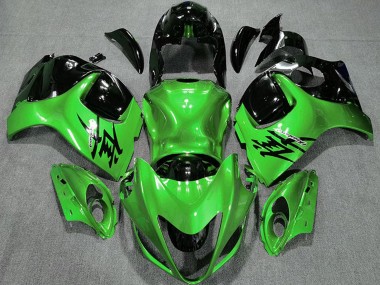 Glänzendes Grün und Schwarz 2008-2020 Suzuki GSXR 1300 Motorrad Verkleidung