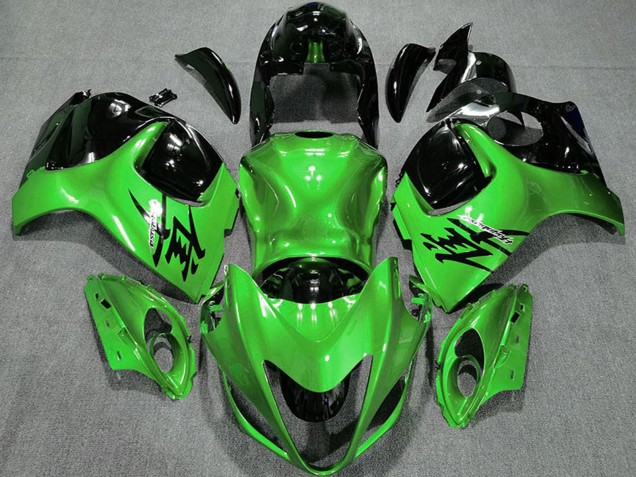 Glänzendes Grün und Schwarz 2008-2020 Suzuki GSXR 1300 Motorrad Verkleidung