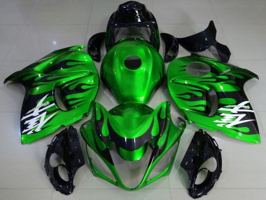 Glänzendes Grün Schwarz 2008-2020 Suzuki GSXR 1300 Motorrad Verkleidung