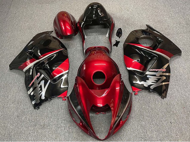 Kastanienbraun Rot Schwarz Stil 1996-2007 Suzuki GSXR 1300 Motorrad Verkleidung