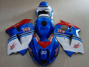 Blau Weiß Rot 1996-2007 Suzuki GSXR 1300 Motorrad Verkleidung