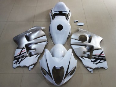 Weiß Silber 1996-2007 Suzuki GSXR 1300 Motorrad Verkleidung
