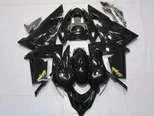 Glänzendes Schwarz Gold 2004-2005 Kawasaki ZX10R Motorrad Verkleidung