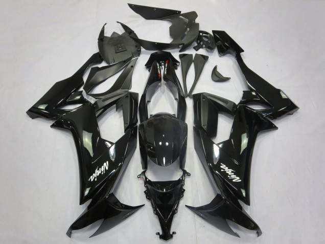 Glänzendes Schwarz Matt Schwarz Weiß Aufkleber 2008-2010 Kawasaki ZX10R Motorrad Verkleidung