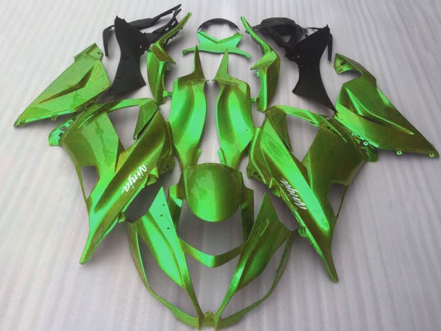 Glänzendes Bonbon Grün 2016-2020 Kawasaki ZX10R Motorrad Verkleidung