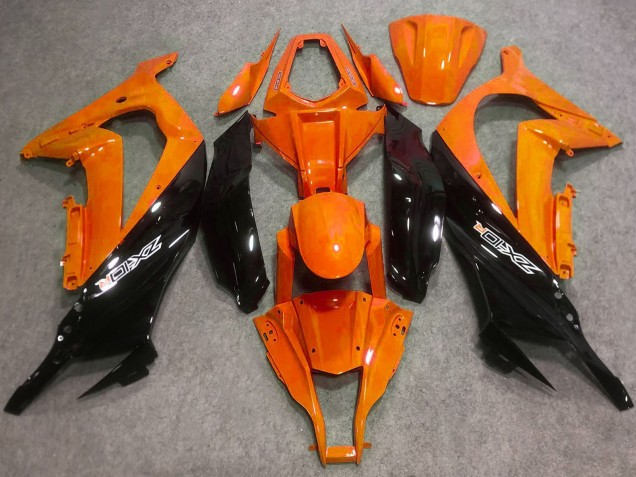 Orange Glänzendes Schwarz 2016-2020 Kawasaki ZX10R Motorrad Verkleidung