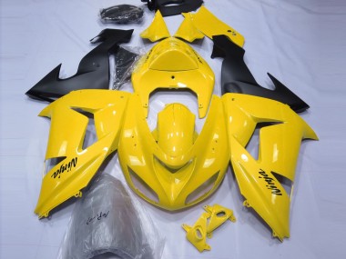 Gelb Schwarz 2006-2007 Kawasaki ZX10R Motorrad Verkleidung