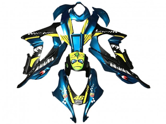 Hellblau Gelb Hai 2016-2020 Kawasaki ZX10R Abs Motorrad Verkleidungen